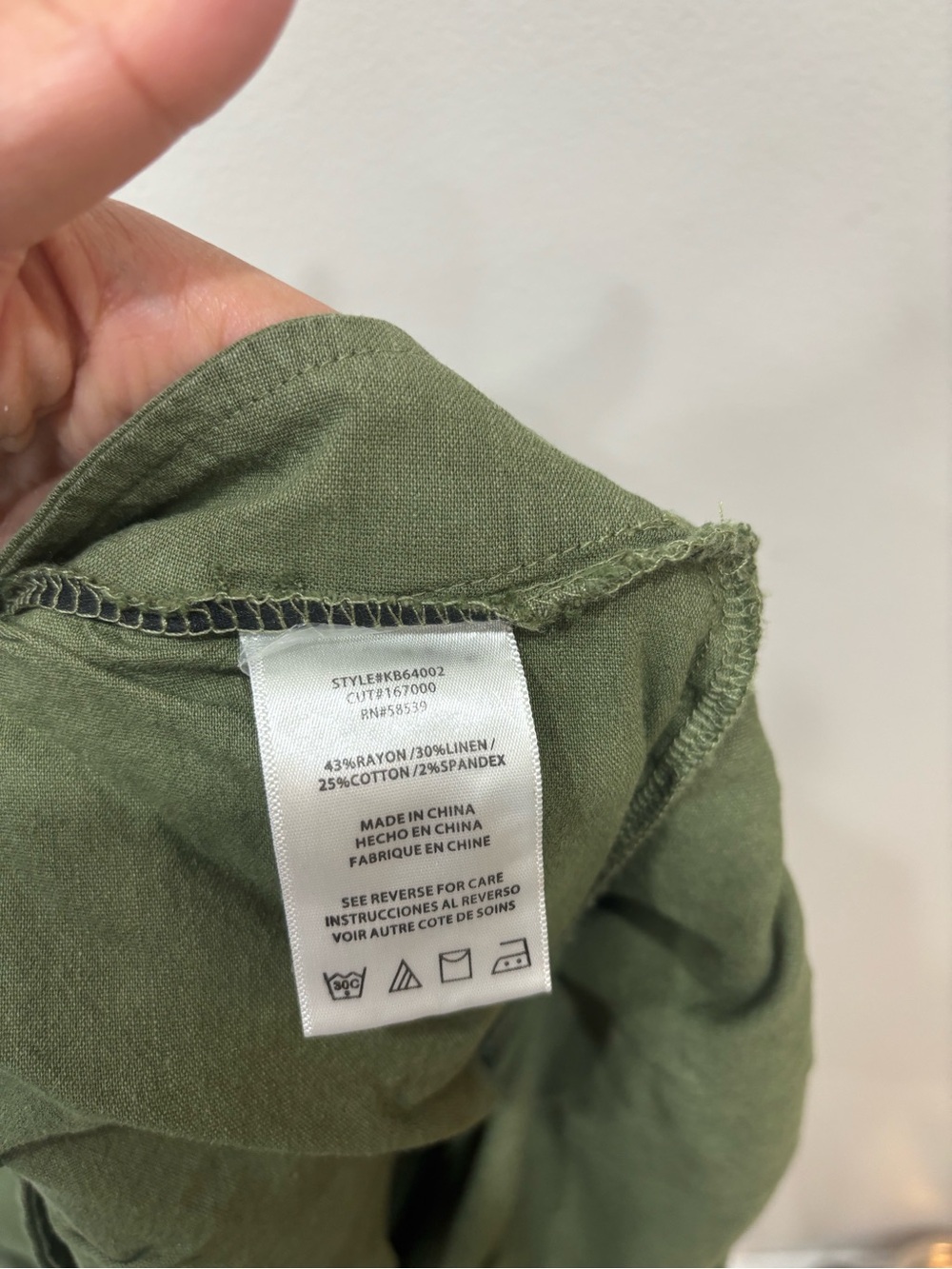 Kut From The Kloth Pull On Wide Leg Linen Blend Green Pants Women’s Size Large - Picture 12 of 12